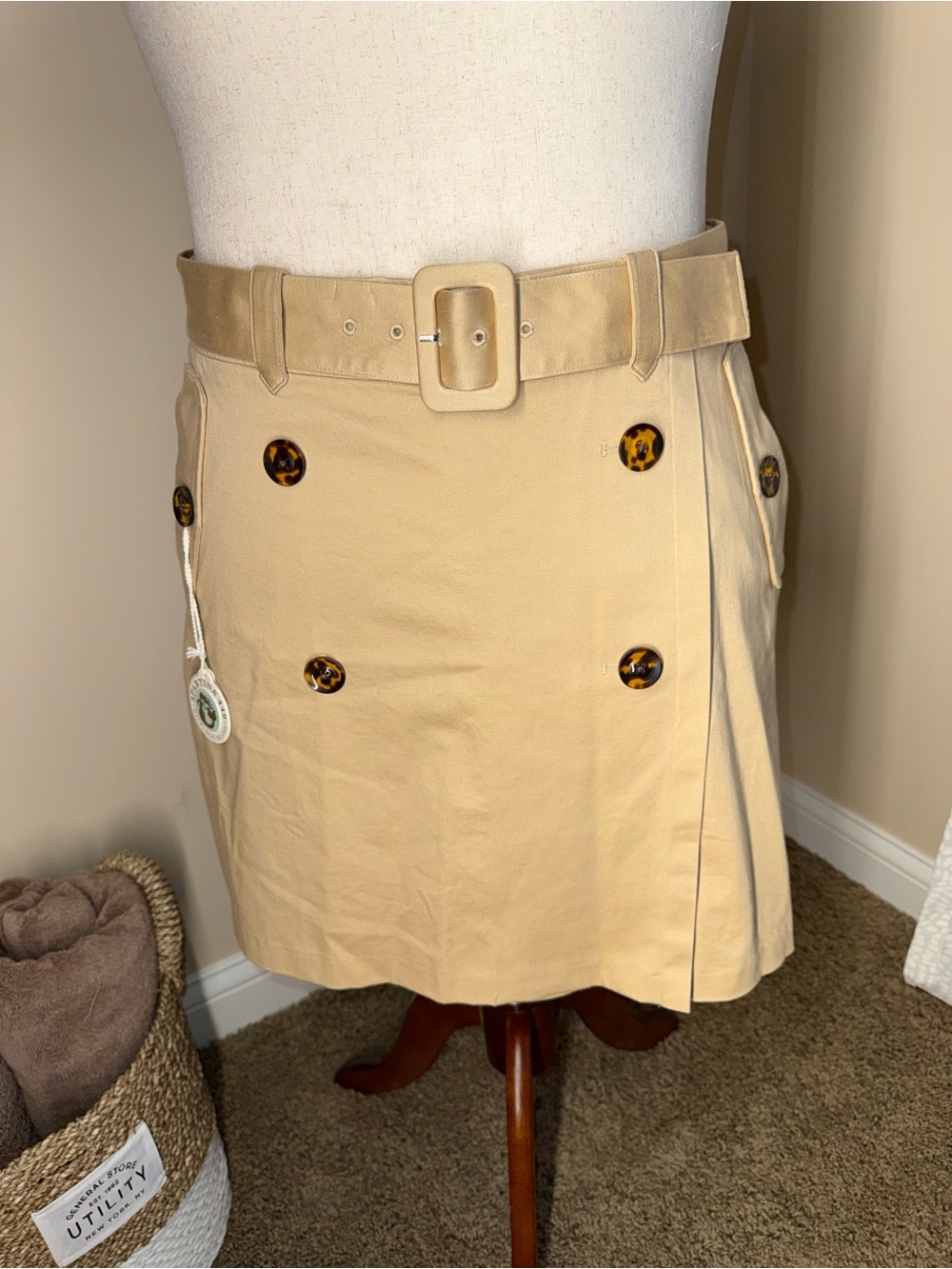 Spartina 449 — Mini Skort with Belt and Tortoise Buttons